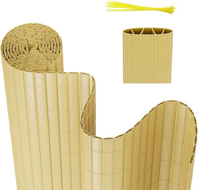 PVC Balkonbeglazing en Tuinscherm met W-Structuur - 180x600 cm Inkijkbescherming