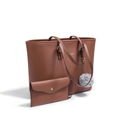Bovista Handtas Dames - Schoudertas - School - Shopper - Schooltas - Werktas - Set - Bruin