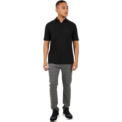 Brave Soul Heren Geruite Broek (Grijs)