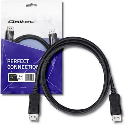 Qoltec DisplayPort v1.4 mannelijk |   DisplayPort v1.4 mannelijk |   8K |   1,5m