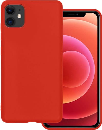 Hoesje Geschikt voor Apple iPhone 11 - Sterk & Shockproof - Hoes Cover - Siliconen Case - Rood