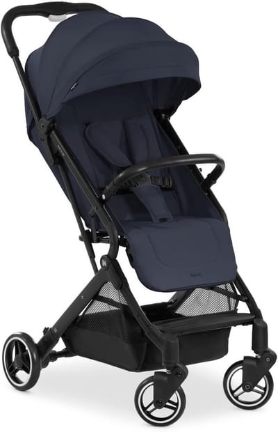 Lichte en compacte reisbuggy met comfortabele ligstand en UV-bescherming