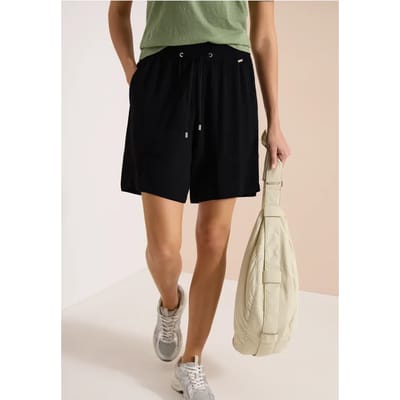 High Waist shorts met Wide Legs en structuur