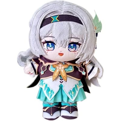 Spel Lyney Pluche Pop Fan 20Cm Schattig Kleding Verwisselen Gevuld Kussen Genshin Impact Pluche Speelgoed Lyney Pop Doe-het-zelf Vakantie Verjaardagscadeau 20cm gray
