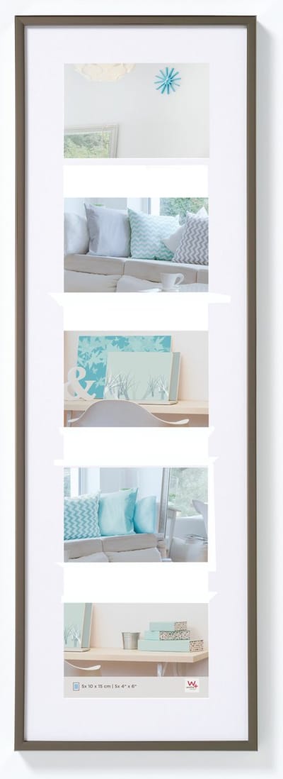 Walther New Lifestyle - Kunststof lijst - Fotoformaat 5 x 10x15 cm - Staal