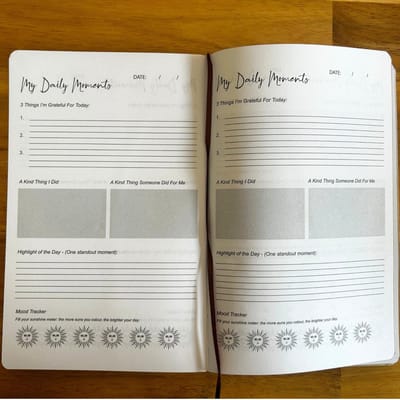 White Wellness Journal - 120 pagina's - Rose Gold Tree of Life - cadeau voor man - cadeau voor vrouw