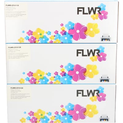 FLWR - Toners / 410X / 3-pack Kleuren C/M/Y - Geschikt voor HP