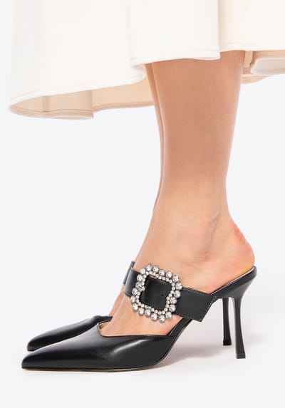 Wittchen Dames leren pumps met stilettohak, zwart, natuurlijk leer
