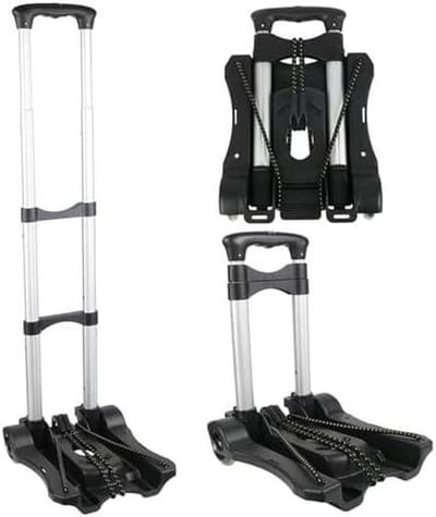 Opvouwbare Steekwagen - Dolly Bagagekar - Vervoeren van Zware Lasten - Snelle Installatie - Robuust Ontwerp - Zwart