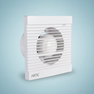 Luchtafzuiger Wit 15W – Ø100mm met Timer - Stil & Compact - Badkamer Afzuiger Met Timer - Luchtstroomcapaciteit: 80 m³/u