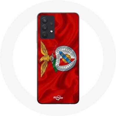 Hoesje voor Samsung Galaxy A32 4G slb benfica rode achtergrond