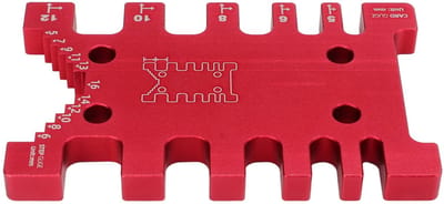 Allecto - Tenon-kaartmeter - Houtbewerking - Hoge nauwkeurigheid - Rood - Draagbare aluminiumlegering - Comfortabele grip - Lange levensduur