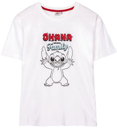 Dames-T-Shirt met Korte Mouwen Stitch Wit