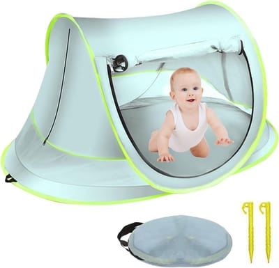 Pop-up Strandtent met UPF 50+ UV-Bescherming | Draagbare Werptent voor Strand en Park