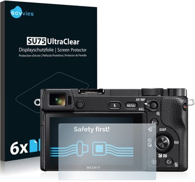 Savvies - Screenprotector voor Sony Alpha 6300 - Folie Beschermfolie transparant 6 Stuks