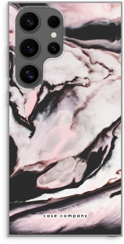 Case Company® - Hoesje geschikt voor Samsung Galaxy S24 Ultra hoesje - Roze stroom - Soft Cover Telefoonhoesje - Bescherming aan alle Kanten en Schermrand