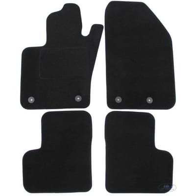 Tapis De Sol Noir Velours - J&J AUTOMOTIVE - Fiat 500X - Sur Mesure - Antidérapant - Imperméable noir