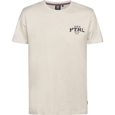 Petrol Industries - Heren Jersey T-shirt met print Oro - Wit - Maat S