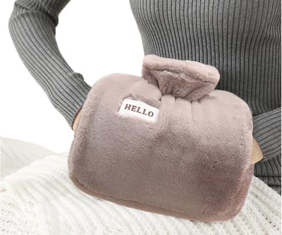 Warmwaterkruik Fleece Hoes 1200ml - Handwarmer en Koudtherapie voor Pijnverlichting