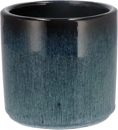 DK Design Bloempot model Blue Glaze - blauw - D12 x H13 cm - ombre