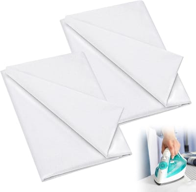 Set van 2 Strijkfleece 200 x 100 cm voor Strijken, Verstevigen van Kleding en Naaien, Wit 36 g/m² Non-Woven Stof voor Strijkprojecten en Borduurwerk