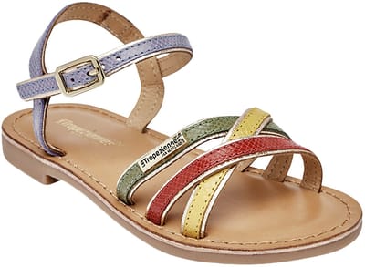 Platte leren Tropeziennes-sandalen van Belix, ontworpen door M. Belarbi