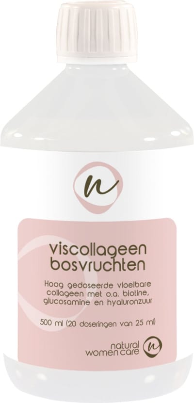 Naturel Women Care - Viscollageen Bosvruchten - Hoge dosering en zuiver- anti aging - met mooie extra's voor de (droge) huid en voor je bindweefsel, zoals hyuralonzuur en glucosamine