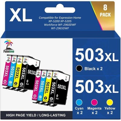 Cartouche d'imprimante - ETHNICS ORIGINS - 503XL - Compatible Epson WF-2960 - Pack de 8 - Haute qualité