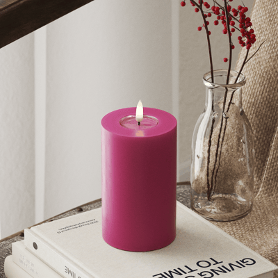 DeluxeHomeart Led kaars Magenta 7,5x12,5cm