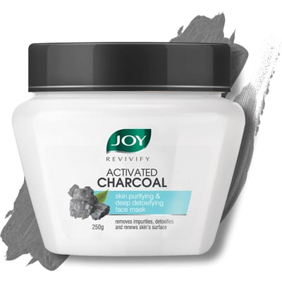 Joy Actieve Kool Gezichtsmasker 250gr Kleimasker voor Huidzuivering Detox Oliecontrole black