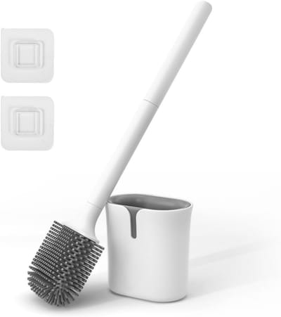 Toiletborstel - Siliconen - Antibacterieel - Sneldrogend - Voor hygiënische toiletten