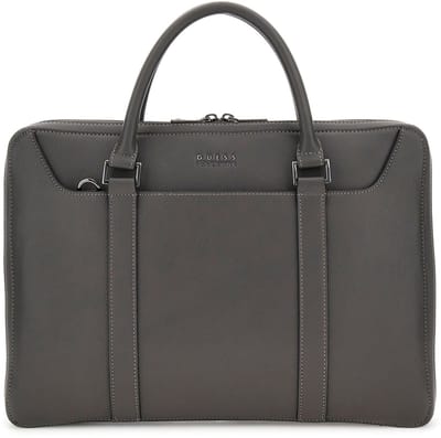 GUESS Business tas Parma Document Case Dark Grey Grijs