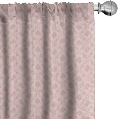ABAKUHAUS gordijnen – 2-delige set 75x175 cm – microvezel, rosé blush