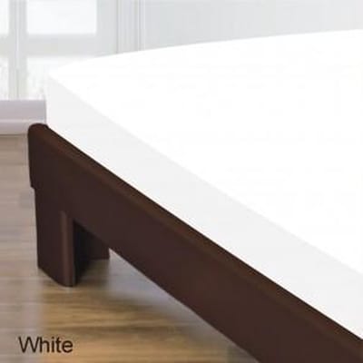 Homéé® Hoeslaken Katoen wit 120x200 +30 cm eenpersoons bed - gladde 100% Katoen - Perfecte pasvorm