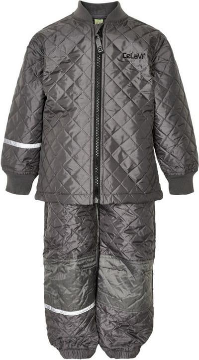 Celavi - Basic thermoset voor kinderen - Solid - Grijs - maat 110cm