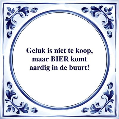 Spreuk Tegel - Geluk is Niet te Koop - Tegeltjeswijsheid - Kado