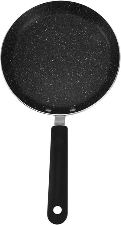 Koekenpan - Pannenkoekenpan Pizza - Ontbijt Maken - Antiaanbaklaag - 15.5cm - Zwart