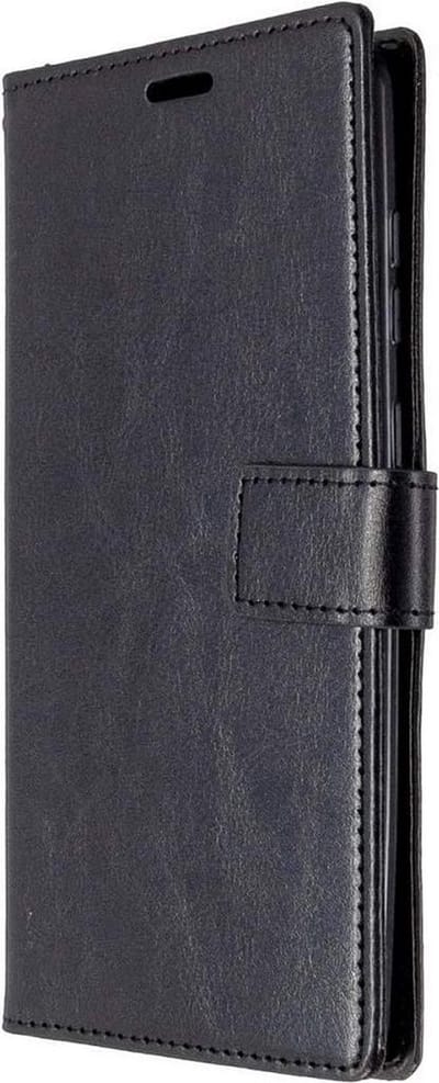 LuxeBass Hoesje geschikt voor Huawei Y5P - Boekhoesje met kaartvakken - Zwart gsm hoesje - telefoonhoes - telefoonhoesjes