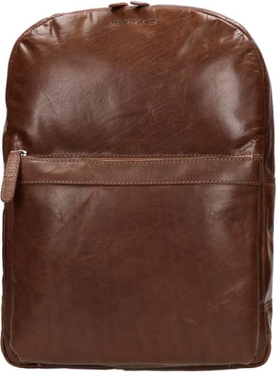 House of Sajaco Laptoprugzak / Werktas / Rugtas - 15 inch - Leer - All-over logoprint - Gunnar - Cognac