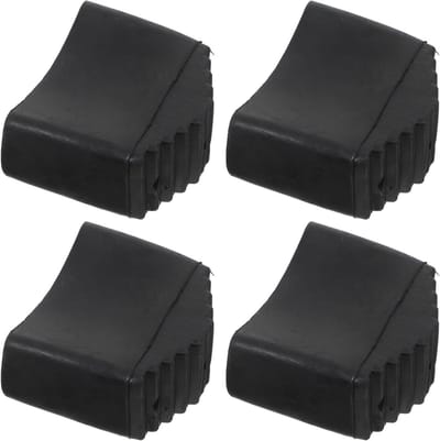 Ladder Voetjes - Ladderdoppen Ladderkappen - Vloeren Beschermen - Antislip Verdikt Ontwerp - 4x4x2cm - Zwart