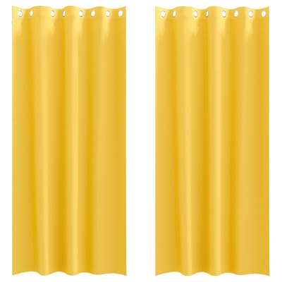 vidaXL Zwart-out Gordijnen met Ringen 2 st Mosterdgeel 245 x 140 cm