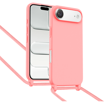 ShieldCase Hoesje met telefoonkoord (roze) geschikt voor iPhone Air - Telefoonhoesje met koord - Beschermende case - Slanke cover