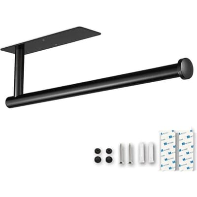 Zelfklevende toiletrolhouder 304 roestvrij staal geborsteld goud papieren handdoekrolrek Zwarte badkamer keuken lange weefselhanger