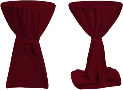 Set van 2 Elastische Statafelhoezen Premium - Rond Tafelkleed Bar & Feest - Wasbaar