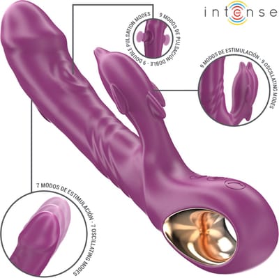 INTENSE - HALLE MULTIFUNCTIONELE VIBRATOR MET DOLFIJN STIMULERENDE TONG PAARS | VIBRATOR | VIBRATOR VOOR VROUWEN | SEX TOYS VOOR VROUWEN | SEKSSPEELTJES VOOR VROUWEN