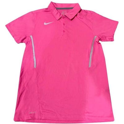Nike Quick-Dry Gebreid Poloshirt met Korte Mouwen Heren tops 703207-640 XXS pink