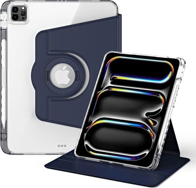 Coverup Tablethoes geschikt voor iPad Pro 13 (2024/2025) Hoesje - 360° Rotating Folio Book Case met Wake/Sleep - Blauw