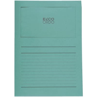 Elco Ordo Cassico L-map met venster A4 100 stuks 220 x 310 mm smaragdgroen