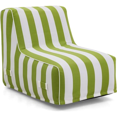 Luchtstoel / zitzak Sitzolo Air incl. voetpomp groen / wit hjh LIVING