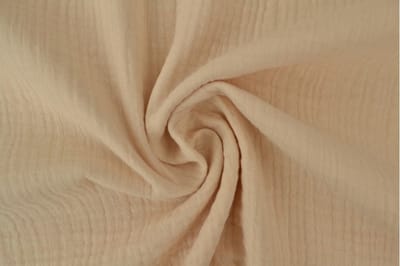 Mousseline stof - 1 meter - Per meter - Champagne - 135cm breed